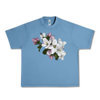 Pebble Blue apple blossom Urban Heavy Tee - LillyAllenDesigns