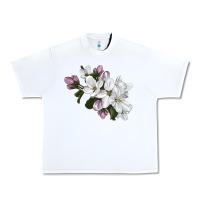White apple blossom Urban Heavy Tee - LillyAllenDesigns