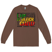 Chestnut i am a black child Long Sleeve Tee - MaliasSmallBusiness
