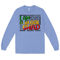 Colony Blue i am a black child Long Sleeve Tee - MaliasSmallBusiness
