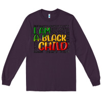 Plum i am a black child Long Sleeve Tee - MaliasSmallBusiness