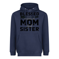 Navy Blessed Mom And Sister Heavyweight Hoodie - Bettercallsaul