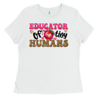 White educator of tiny humans Ladies Tee - texasbilliewilder
