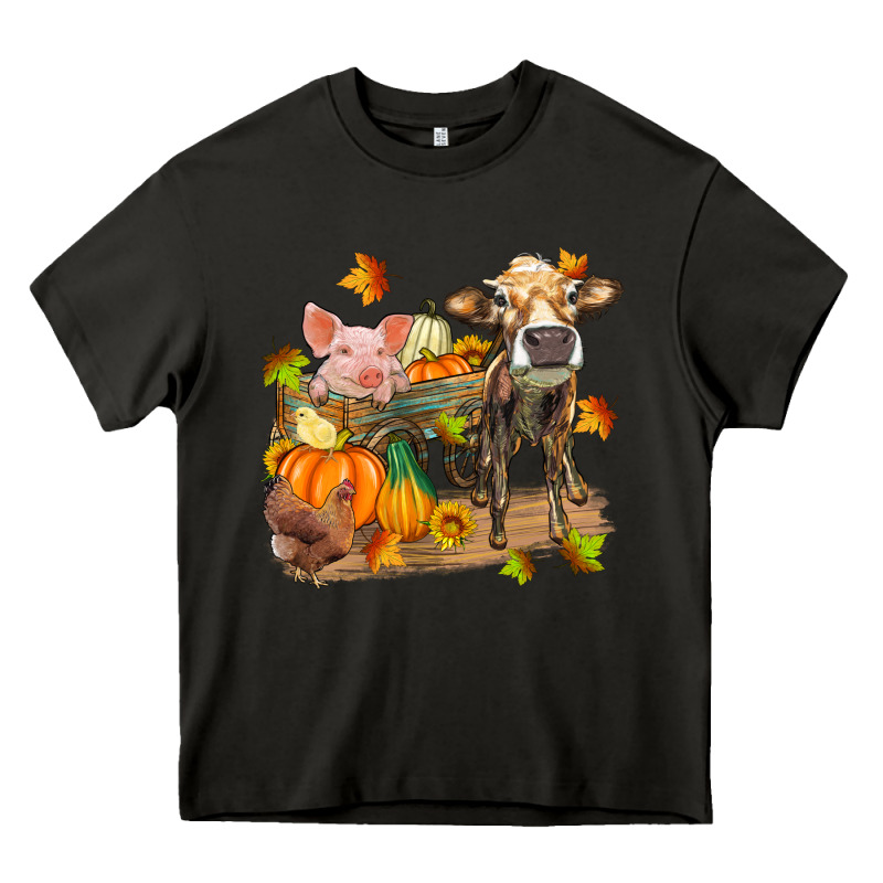 Fall Farm Animals Heavy Core Tee by Zillion Design Studio | Teevron