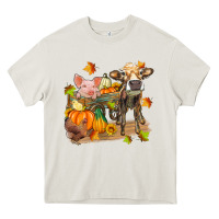Cream fall farm animals Heavy Core Tee - Zillion Design Studio