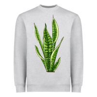 Heather Grey snake plant Heavyweight Sweatshirt - LillyAllenDesigns