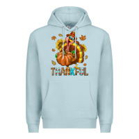 Blue Mist Thankful Turkey Premium Hoodie - texasbilliewilder
