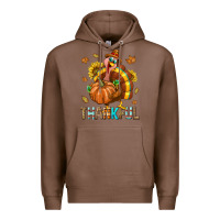Chestnut Thankful Turkey Premium Hoodie - texasbilliewilder