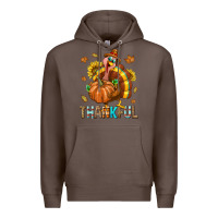 Coffee Thankful Turkey Premium Hoodie - texasbilliewilder