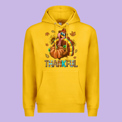 Thankful Turkey Premium Hoodie Designed By Texasbilliewilder