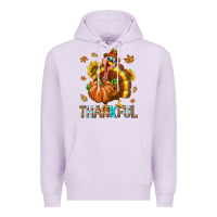 Lilac Thankful Turkey Premium Hoodie - texasbilliewilder