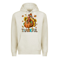 Oatmeal Heather Thankful Turkey Premium Hoodie - texasbilliewilder