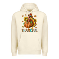 Sandshell Thankful Turkey Premium Hoodie - texasbilliewilder