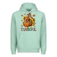 Seafoam Thankful Turkey Premium Hoodie - texasbilliewilder