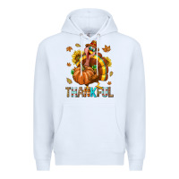 White Thankful Turkey Premium Hoodie - texasbilliewilder
