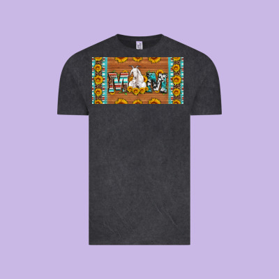 Mom Goat Sunflowers License Plate Vintage Tee Designed By Artiststas