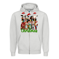 Dove Grey christmas three cows mooey christmas Zipper Hoodie - MaliasSmallBusiness