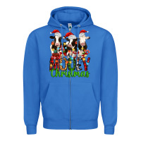 True Royal christmas three cows mooey christmas Zipper Hoodie - MaliasSmallBusiness