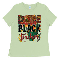 Matcha dope black teacher Ladies Tee - texasbilliewilder