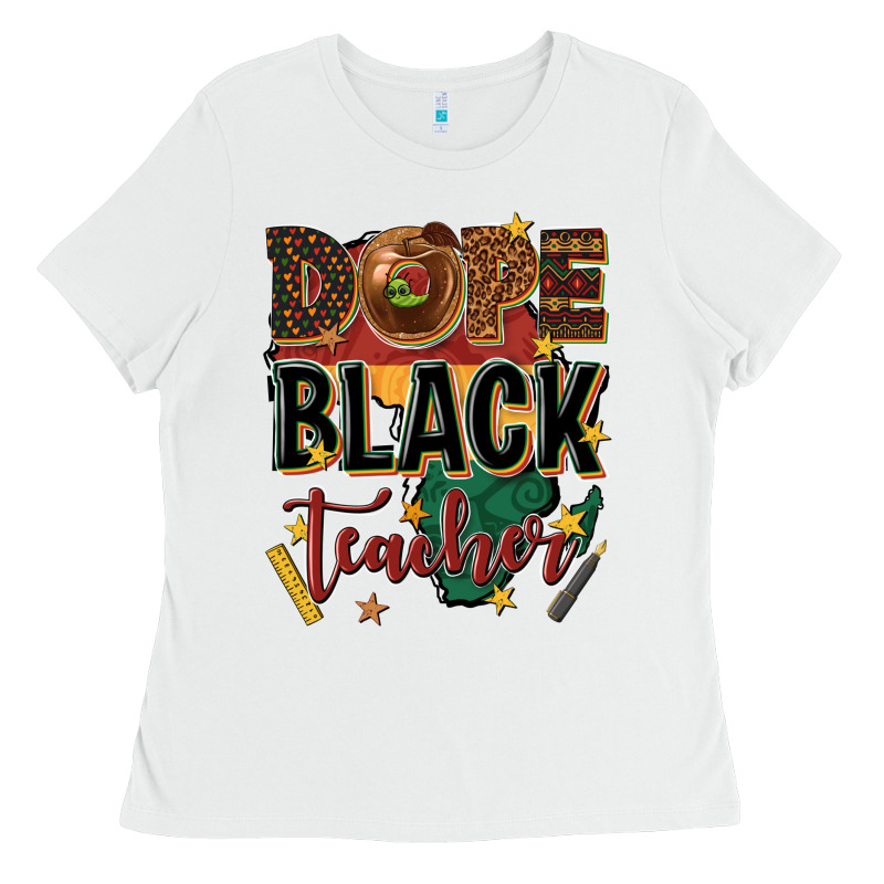 Dope Black Teacher Ladies Tee by texasbilliewilder | Teevron