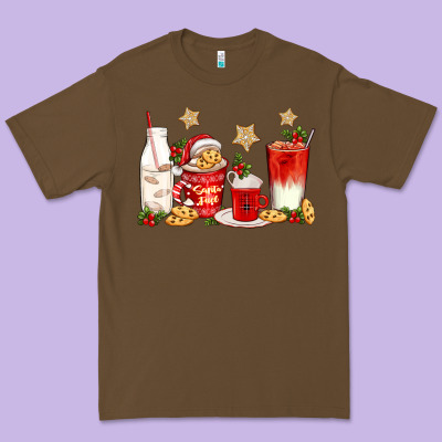 Santa Fuel Coffee Cups Premium Tee Designed By Texasbilliewilder