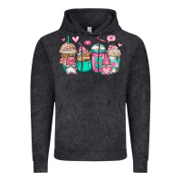 Vintage Black valentines day gnomes coffee cups Vintage Hoodie - Jasminsmagicworld