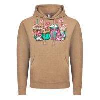Vintage Coffee valentines day gnomes coffee cups Vintage Hoodie - Jasminsmagicworld
