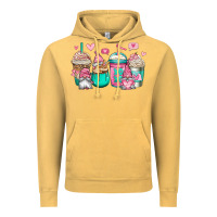 Vintage Mustard valentines day gnomes coffee cups Vintage Hoodie - Jasminsmagicworld