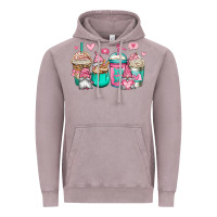 Vintage Zinc valentines day gnomes coffee cups Vintage Hoodie - Jasminsmagicworld