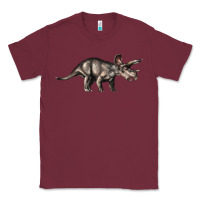 Burgundy Triceratops Horridus Classic Tee - LillyAllenDesigns