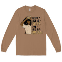 Toasted Coconut hustle like a boss live like a queen Long Sleeve Tee - MaliasSmallBusiness