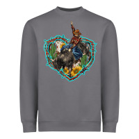 Storm western heart bullfighter  cactus sunflower aztek pattern Heavyweight Sweatshirt - BarkalooDesign