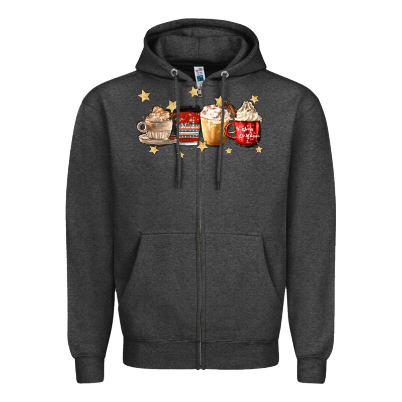 Christmas Coffee Zipper Hoodie by MaliasSmallBusiness | Teevron