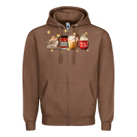 Chestnut christmas coffee Zipper Hoodie - MaliasSmallBusiness