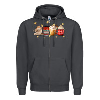 Smoke christmas coffee Zipper Hoodie - MaliasSmallBusiness