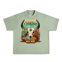 Oil Green desert vibes wild west Urban Heavy Tee - NancyCooperArtShop