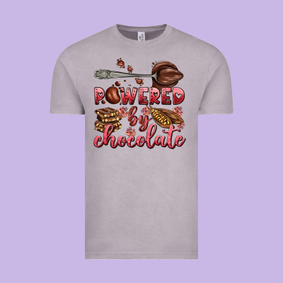 Powered By Chocolate Vintage Tee Designed By Adodesignshop