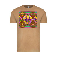 Vintage Camel mardi gras sunflowers fleur, de lis glitter leopard background Vintage Tee - Artiststas