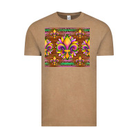 Vintage Coffee mardi gras sunflowers fleur, de lis glitter leopard background Vintage Tee - Artiststas
