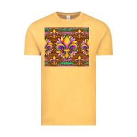 Vintage Mustard mardi gras sunflowers fleur, de lis glitter leopard background Vintage Tee - Artiststas