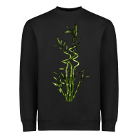 Black Lucky Bamboo Heavyweight Sweatshirt - LillyAllenDesigns