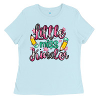 Baby Blue little miss kindergarten Ladies Tee - Zillion Design Studio