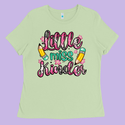 Little Miss Kindergarten Ladies Tee Designed By Zillion Design Studio