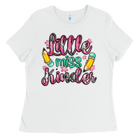 White little miss kindergarten Ladies Tee - Zillion Design Studio