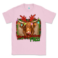 Bubblegum Pink merry christmas y'all highland cow Classic Tee - Jasminsmagicworld