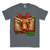 Charcoal Heather merry christmas y'all highland cow Classic Tee - Jasminsmagicworld