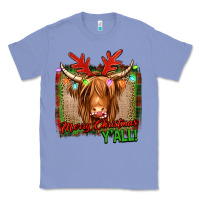 Colony Blue merry christmas y'all highland cow Classic Tee - Jasminsmagicworld