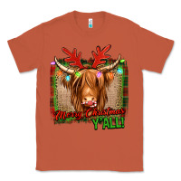 Merry Christmas Y'all Highland Cow Classic Tee | Teevron