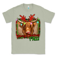 Matcha merry christmas y'all highland cow Classic Tee - Jasminsmagicworld