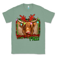 Sage merry christmas y'all highland cow Classic Tee - Jasminsmagicworld